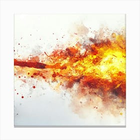 Abstract Of A Woman Fighting Fire Canvas Print