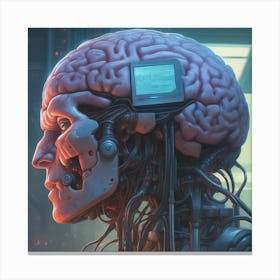 Cyborg Brain 27 Canvas Print