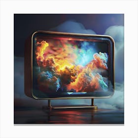 Tv In The Clouds Canvas Print