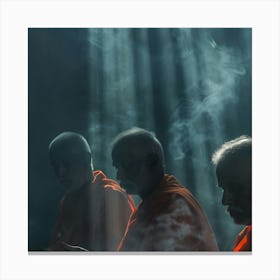 Hindu Monks Praying 1 Canvas Print