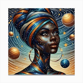 Vesperina Celestial Portrait Canvas Print