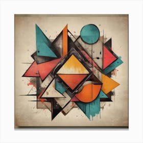 Abstract Geometric Painting 1 Canvas Print