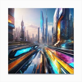 Futuristic City 111 Canvas Print