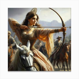 Woman With A Bow And Arrow54 Canvas Print