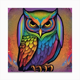 Psychedelic Owl Canvas Print