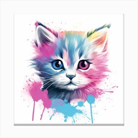 Pastel Kitten Canvas Print