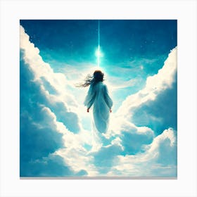 Jesus In The Clouds Canvas Print