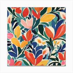 Whimsical Petal Waltz Matisse Style Art Print 3 Canvas Print