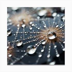 Spider Web Droplets Canvas Print