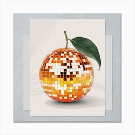 Orange Disco Ball 1 Canvas Print