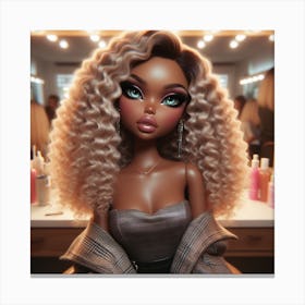 Doll In A Salon Canvas Print