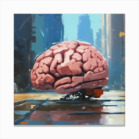 Brain On Wheels Canvas Print