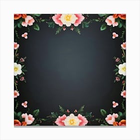 Floral Frame 1 Canvas Print