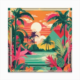 Tropical Landscape Canvas Print