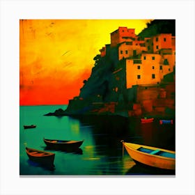 Sunset At The Bay Canvas Print