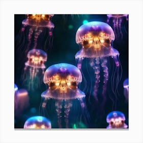 Jellyfish predators Canvas Print