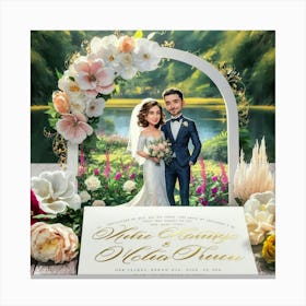 The wedding invitation Canvas Print