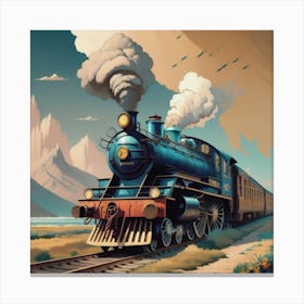 Vintage Train Journey Canvas Print