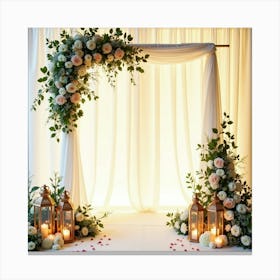 Flux Dev A Beautifully Styled Wedding Decoration Setup Featuri 0 Leinwandbild