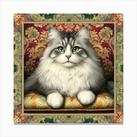 Cat On A Sofa Canvas Print