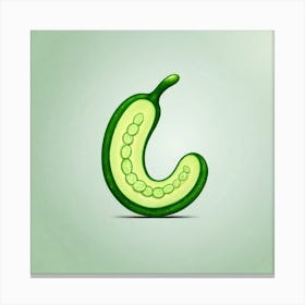 Cucumber Letter C Canvas Print