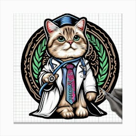 Doctor Cat 8 Canvas Print