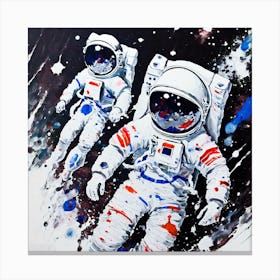 Astronauts In Space 1 Canvas Print