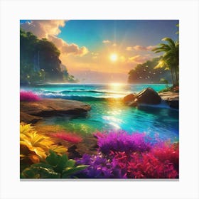 Tropical Landscape 2 Canvas Print