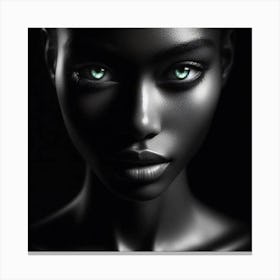 Black Woman With Green Eyes 20 Canvas Print