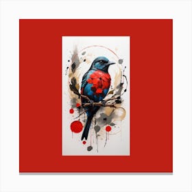 Bird On A Branch Canvas Print