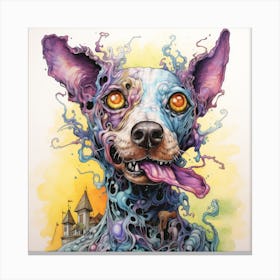 Psychedelic Dog 3 Canvas Print