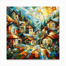 Mosaic City Canvas Print