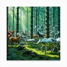 Engineered Forest 4 Canvas Print