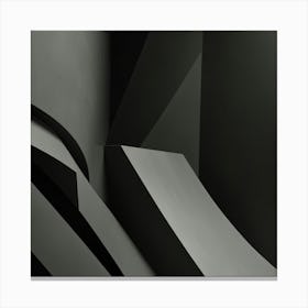 Abstract Black And White Canvas Print