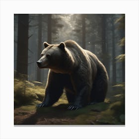 Bear In The Forest 28 Canvas Print