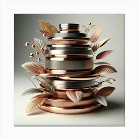 Stacked Copper Plates Canvas Print