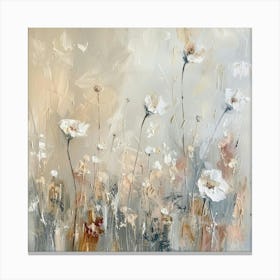 White Poppies 12 Canvas Print