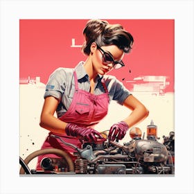 Steampunk Woman Canvas Print