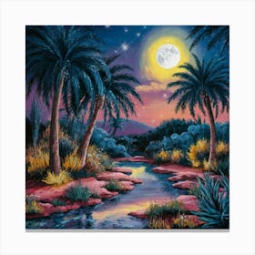 moonlit oasis 2 Canvas Print