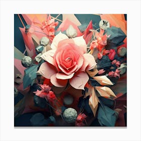 Abstract Flower Art Canvas Print