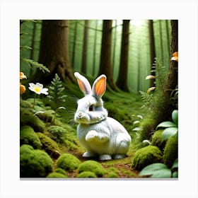 Rabbit In The Forest 3 Canvas Print