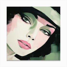 Woman In A Hat 13 Canvas Print