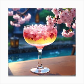 Cherry Blossom Cocktail Canvas Print