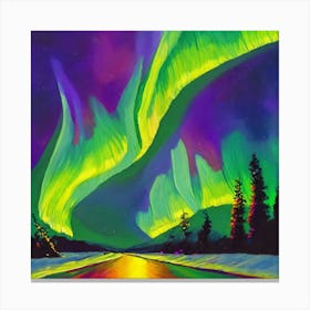 Aurora Bore Painting Canvas Print