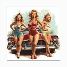 Pin Up Girls 1 Canvas Print