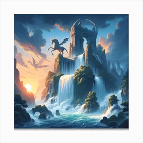 Mythical Waterfall 14 Canvas Print