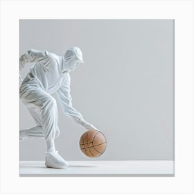 Basketball Player Dribbling Canvas Print