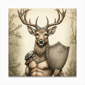 Deer Warrior 1 Canvas Print