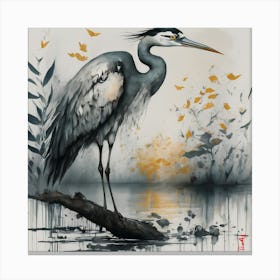 Blue Heron Canvas Print