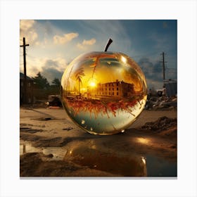 Apple In The Mud Canvas Print